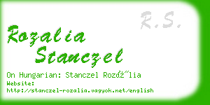 rozalia stanczel business card